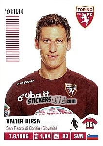 Sticker Valter Birsa (Torino) - Calciatori 2012-2013 n. A93 - Panini