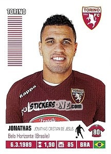 Sticker Jonathas (Torino) - Calciatori 2012-2013 n. A95 - Panini