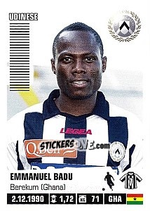 Figurina Emmanuel Badu (Udinese) - Calciatori 2012-2013 - Panini