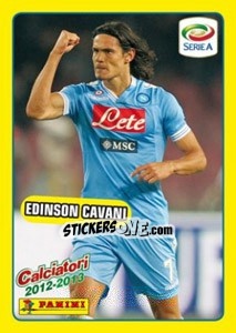 Sticker Il Cannoniere - Edinson Cavani - Calciatori 2012-2013 n. V2 - Panini