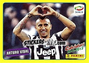 Sticker L'Uomo Dell'Anno - Arturo Vidal - Calciatori 2012-2013 - Panini