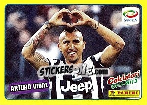 Sticker L'Uomo Dell'Anno - Arturo Vidal - Calciatori 2012-2013 n. V9 - Panini