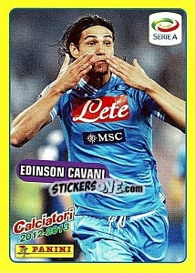 Sticker Il Super Bomber - Edinson Cavani - Calciatori 2012-2013 n. V10 - Panini