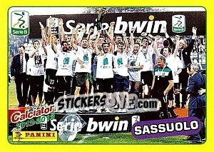 Sticker Prima Classificata Serie bwin - Sassuolo - Calciatori 2012-2013 n. V14 - Panini