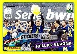 Sticker Seconda Classificata Serie bwin - Hellas Verona - Calciatori 2012-2013 n. V15 - Panini