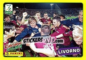 Figurina Terza Classificata Serie bwin - Livorno - Calciatori 2012-2013 - Panini