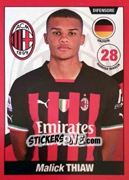 Sticker Malick Thiaw - A.C. Milan 2022-2023
 n. 23 - Euro Publishing