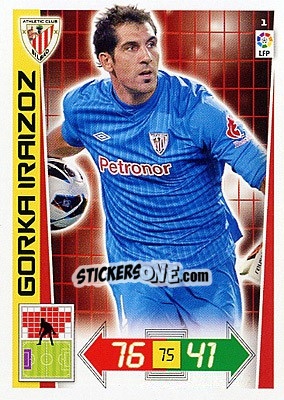 Cromo Gorka Iraizoz - Liga BBVA 2012-2013. Adrenalyn XL n. 1 - Panini