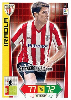Sticker Iraola - Liga BBVA 2012-2013. Adrenalyn XL n. 2 - Panini