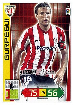 Sticker Gurpegui - Liga BBVA 2012-2013. Adrenalyn XL n. 3 - Panini