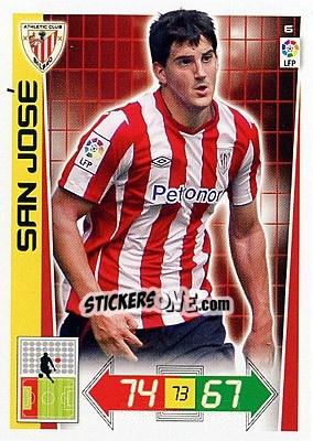 Sticker San José - Liga BBVA 2012-2013. Adrenalyn XL n. 6 - Panini