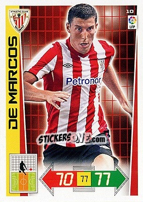 Sticker De Marcos - Liga BBVA 2012-2013. Adrenalyn XL n. 10 - Panini