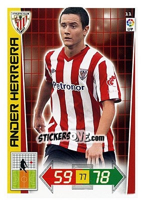Sticker Ander Herrera - Liga BBVA 2012-2013. Adrenalyn XL n. 11 - Panini