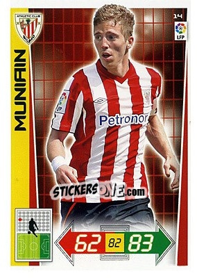 Sticker Muniain - Liga BBVA 2012-2013. Adrenalyn XL n. 14 - Panini