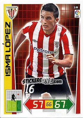 Sticker Isma López - Liga BBVA 2012-2013. Adrenalyn XL n. 18 - Panini