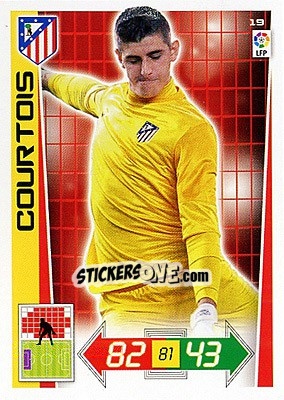 Sticker Courtois - Liga BBVA 2012-2013. Adrenalyn XL n. 19 - Panini