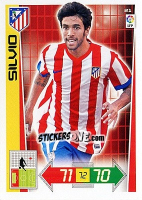 Sticker Sílvio - Liga BBVA 2012-2013. Adrenalyn XL n. 21 - Panini
