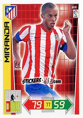 Sticker Miranda - Liga BBVA 2012-2013. Adrenalyn XL n. 22 - Panini