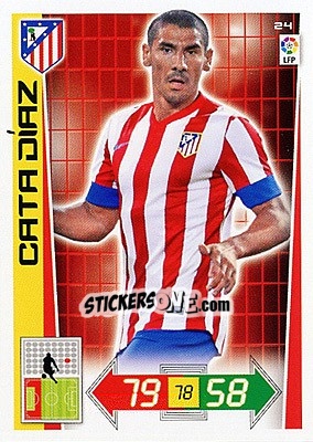 Sticker Cata Díaz - Liga BBVA 2012-2013. Adrenalyn XL n. 24 - Panini