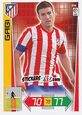 Sticker Gabi - Liga BBVA 2012-2013. Adrenalyn XL n. 26 - Panini