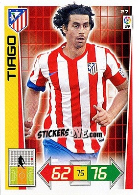Sticker Tiago Mendes - Liga BBVA 2012-2013. Adrenalyn XL n. 27 - Panini