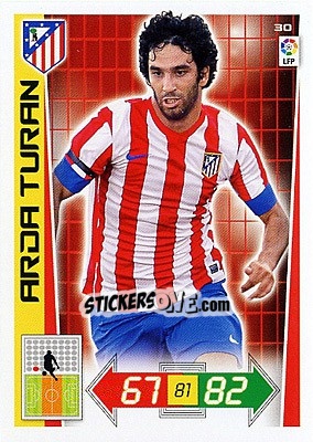 Sticker Arda Turan - Liga BBVA 2012-2013. Adrenalyn XL n. 30 - Panini