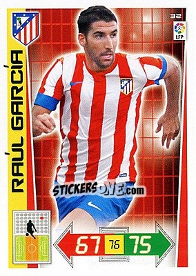 Sticker Raúl García - Liga BBVA 2012-2013. Adrenalyn XL n. 32 - Panini