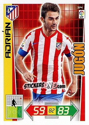 Sticker Adrián Lopez - Liga BBVA 2012-2013. Adrenalyn XL n. 34 - Panini
