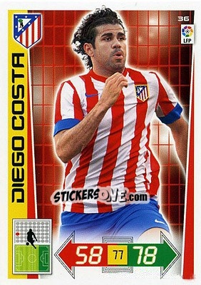Sticker Diego Costa - Liga BBVA 2012-2013. Adrenalyn XL - Panini