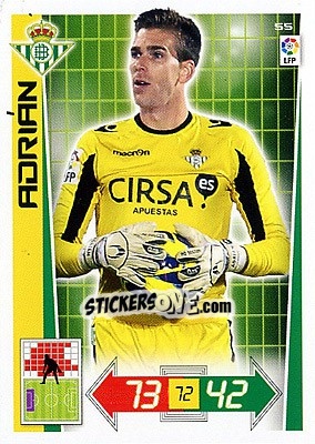 Sticker Adriàn - Liga BBVA 2012-2013. Adrenalyn XL n. 55 - Panini