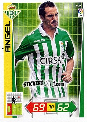 Sticker Ángel - Liga BBVA 2012-2013. Adrenalyn XL n. 57 - Panini