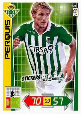 Sticker Perquis - Liga BBVA 2012-2013. Adrenalyn XL n. 59 - Panini