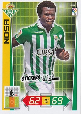 Sticker Nosa - Liga BBVA 2012-2013. Adrenalyn XL n. 66 - Panini