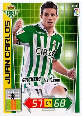 Sticker Juan Carlos - Liga BBVA 2012-2013. Adrenalyn XL n. 68 - Panini