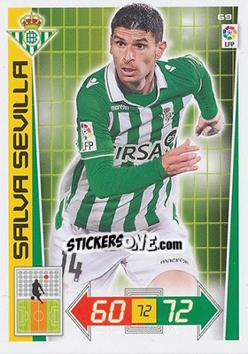 Sticker Salva Sevilla - Liga BBVA 2012-2013. Adrenalyn XL n. 69 - Panini