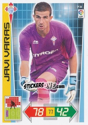 Sticker Javi Varas - Liga BBVA 2012-2013. Adrenalyn XL n. 73 - Panini