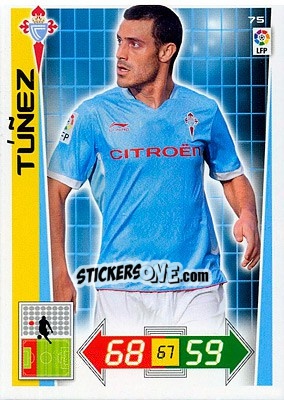Cromo Túñez - Liga BBVA 2012-2013. Adrenalyn XL n. 75 - Panini
