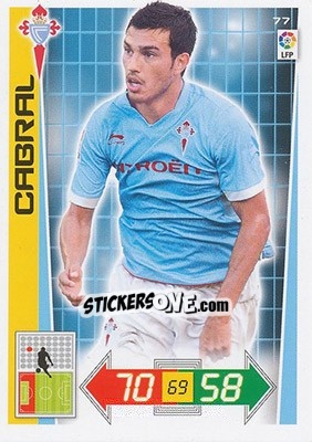 Sticker Cabral - Liga BBVA 2012-2013. Adrenalyn XL n. 77 - Panini