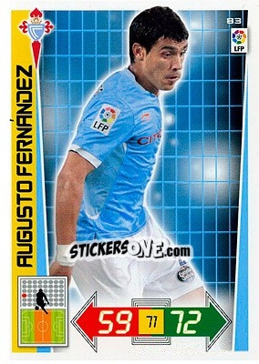 Sticker Augusto Fernández - Liga BBVA 2012-2013. Adrenalyn XL n. 83 - Panini
