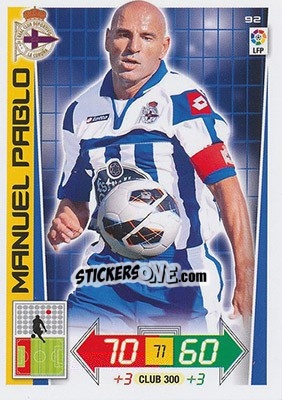 Sticker Manuel Pablo - Liga BBVA 2012-2013. Adrenalyn XL - Panini