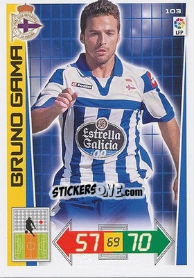Sticker Bruno Gama - Liga BBVA 2012-2013. Adrenalyn XL n. 103 - Panini