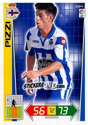 Sticker Pizzi - Liga BBVA 2012-2013. Adrenalyn XL n. 104 - Panini