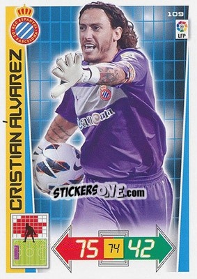Sticker Cristian Álvarez - Liga BBVA 2012-2013. Adrenalyn XL n. 109 - Panini
