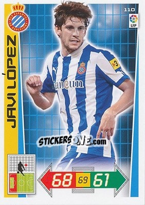 Cromo Javi López - Liga BBVA 2012-2013. Adrenalyn XL n. 110 - Panini