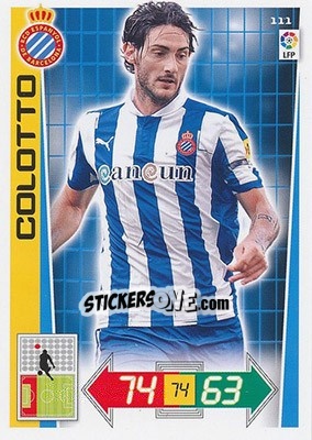 Sticker Colotto - Liga BBVA 2012-2013. Adrenalyn XL n. 111 - Panini
