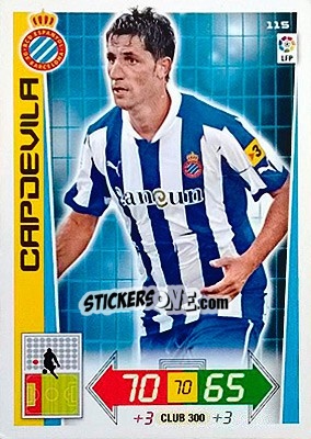 Sticker Capdevila - Liga BBVA 2012-2013. Adrenalyn XL n. 115 - Panini