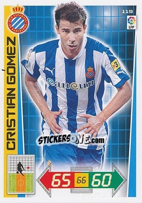 Sticker Cristian Gómez - Liga BBVA 2012-2013. Adrenalyn XL n. 119 - Panini