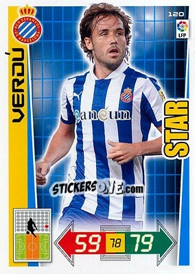 Figurina Verdú - Liga BBVA 2012-2013. Adrenalyn XL n. 120 - Panini