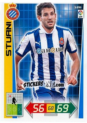 Sticker Stuani - Liga BBVA 2012-2013. Adrenalyn XL n. 126 - Panini