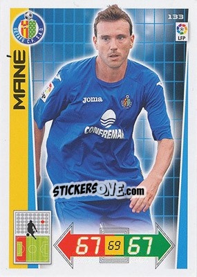 Sticker Mané - Liga BBVA 2012-2013. Adrenalyn XL n. 133 - Panini